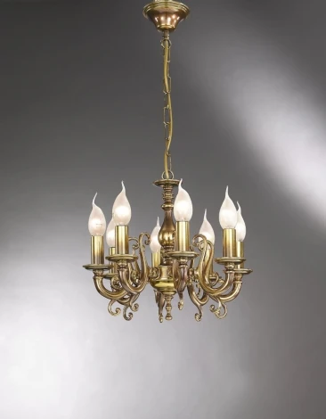 Подвесная люстра Nervilamp 936 936/8 (220V, на цепи, подсвечник, свеча)