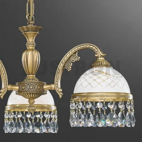 Подвесная люстра Reccagni Angelo 7000 L 7000/3 (220V, подвески, на цепи, узор в клетку)