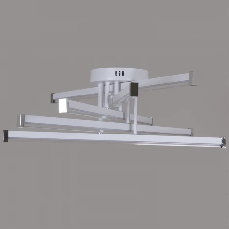 Потолочная люстра светодиодная на штанге с пультом с регулировкой цветовой температуры, яркости и ночным режимом Reluce 13090-0.3-05 WH