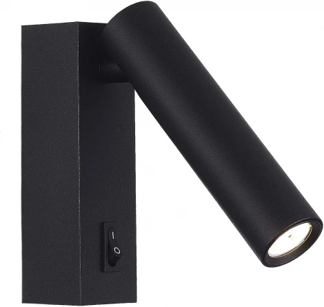 Спот ST Luce ST161.411.05 Черный/Черный LED 1*5W 3000K (220V, выключатель)
