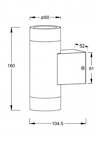 Архитектурная подсветка Oasis Light TUBE 5004-2 Gb (220V, IP44)