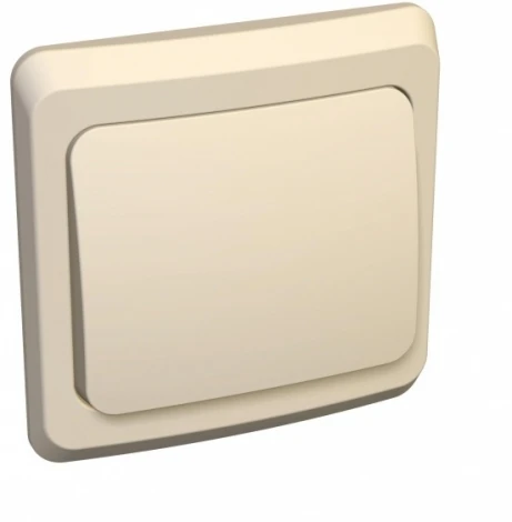 Выключатель встраиваемый одноклавишный (кремовый) Systeme Electric Этюд KC10-001K