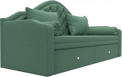 Диван детский прямой Сойер (Зеленый/Рогожка) Лига Диванов арт.123171