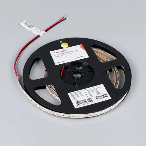 Светодиодная лента MICROLED-M320-8mm 24V Warm3500 (8 W/m, IP20, 2216, 5m) (Arlight, 130 лм/Вт) 047864