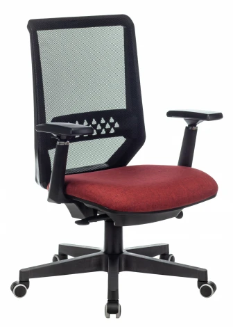 Кресло руководителя Бюрократ EXPERT черный TW-01 сиденье красный 38-410 сетка/ткань с подголов. крестовина пластик