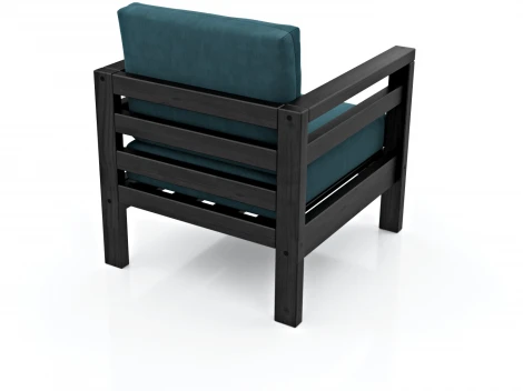 Кресло Arsko Домино венге велюр голубой