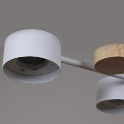 Потолочная люстра на штанге Reluce 03758-0.3-10 WT+WOOD GX53