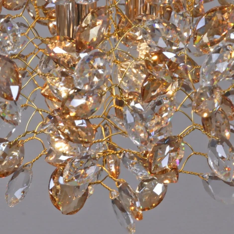 Подвесная люстра Reluce 08274-0.4-06 FG (220V, хрусталь, на цепи)