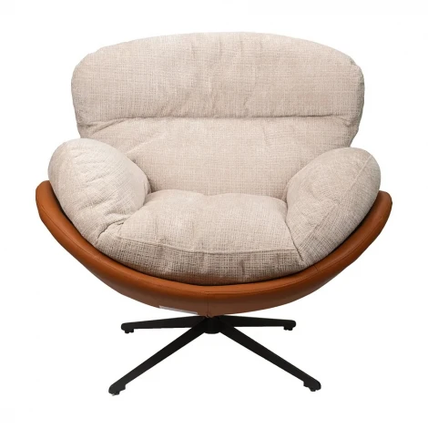 Кресло BLISS оранж/серый, экокожа, шенилл Bradex Home FR 1070