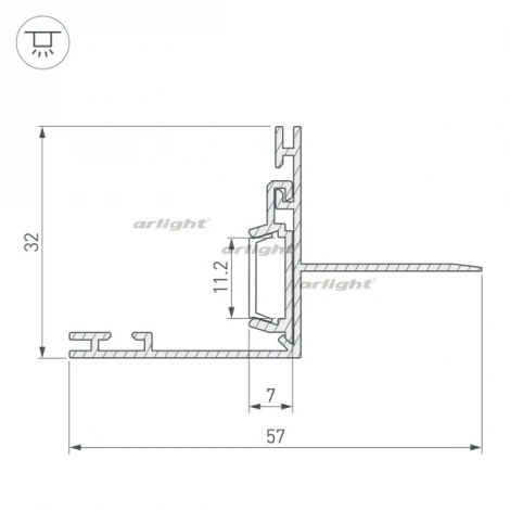 Профиль PAK-EDGE-2000 (Алюминий) 021721 Arlight