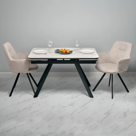 Комплект из 2-х стульев Bradexhome Grant латте шенилл на поворотном механизме