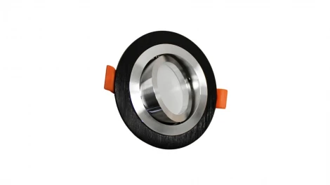 Встраиваемый точечный светильник Lumina Deco Duka  LDC 8062-D90 BK+SL (220V, круглые)