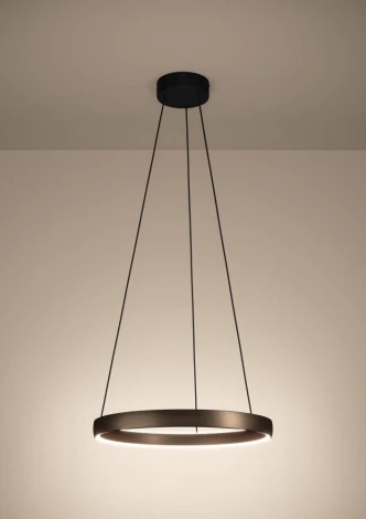 Подвесной светильник светодиодный Eglo Trabuco 390451 с регулировкой цветовой температуры 2X25W LED 2200-6500K, 4800lm, алюминий, сталь, черный, коричневый, белый