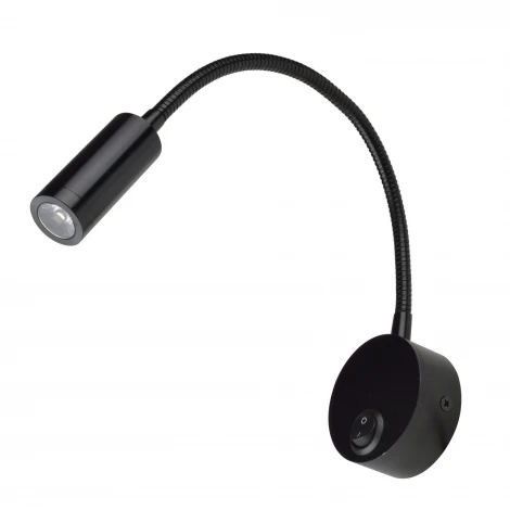 Спот Uniel ULT-F21-3W/4000K IP20 BLACK (LED, 220V, выключатель, для чтения)
