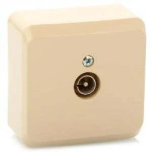 ТВ-розетка накладная оконечная (кремовый) Systeme Electric Etude TVA-002k