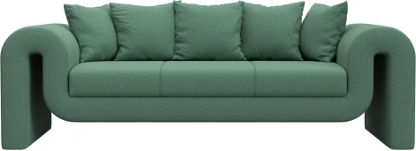 Диван прямой Волна (Зеленый/Рогожка) Лига Диванов арт.124035