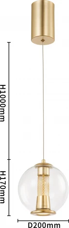 Подвесной светильник Favourite Boble 4551-1P (LED, 220V, на проводе, шар)
