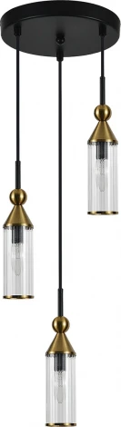 Подвесной светильник (13037/3S Black) Indigo Torazzo V000532 (220V, на проводе, круглые)