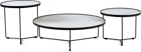 Столик журнальный Fonot low (Керамика/Белый,Черный) ОГОГО Обстановочка! арт.888851