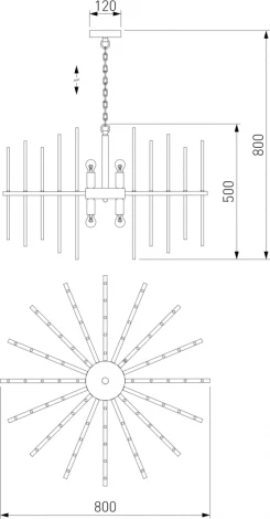 Подвесная люстра Wi-Fi Bogate's Allure 355/8 Smart хром (220V, управление смартфоном, голосовое управление, умный дом - Minimir Home, Алиса, Маруся, Салют, на цепи)