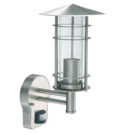 Бра уличное с датчиком движения Horoz, 1 плафон, хром с прозрачным