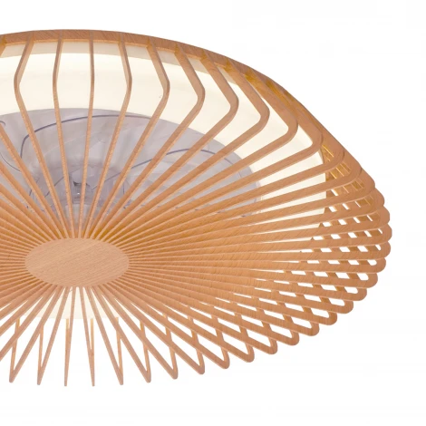 Потолочный светильник круглый с вентилятором Mantra Himalaya 7128 (LED, 220V, диммер, пульт управления, свето-шумовой датчик, управление смартфоном, умный дом - Tuya Smart, круглые)