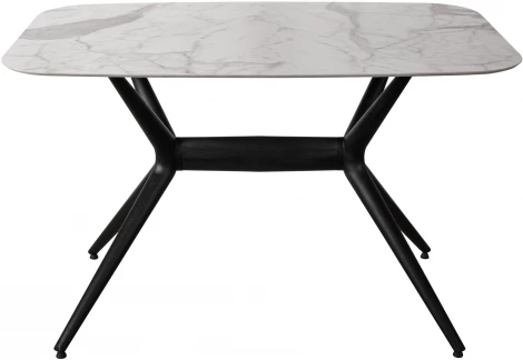 Стол обеденный обеденный JET CERAMIC прямоугольный 120*80 (Термопластичный полимер, Черный) FA Nero Statuario 80х120