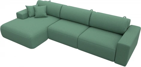 Диван угловой Лига-036 НПБ Классик Лонг левый угол Лига Диванов (Рогожка) арт.124679L