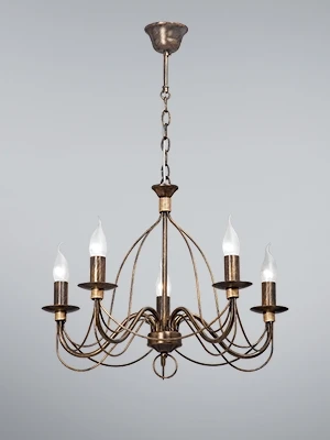 Подвесная люстра Vitaluce V1034/5 (220V, ковка, на цепи, свеча)