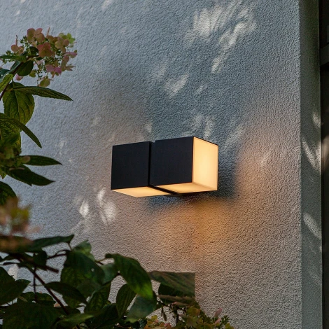 Настенный уличный светильник Arte Lamp A5193AL-2BK (LED, 220V, куб, IP54)