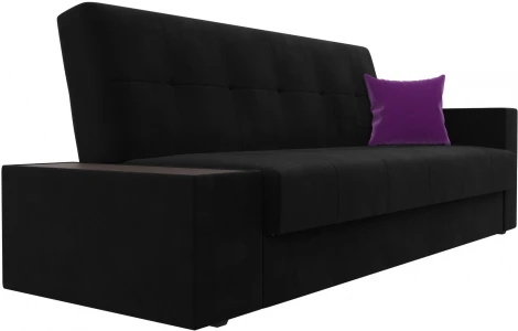 Диван-книжка Лига-020 стол слева (Черный,Фиолетовый/Микровельвет) Лига Диванов арт.118516L