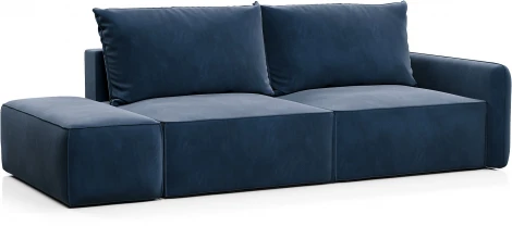 ПОРТЛЕНД  Диван прямой с банкеткой синий D1 furniture арт.AAA41669005