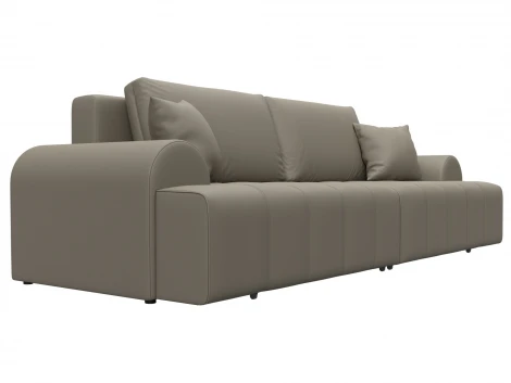 Диван прямой Лига-080 (ДСП/Пластик/Экокожа/Бежевый) Лига Диванов 131120