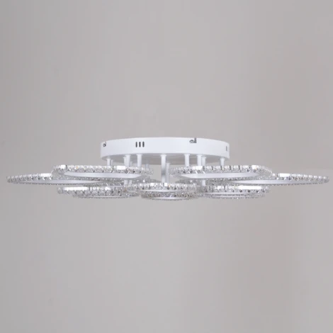 Потолочная люстра светодиодная на штанге с пультом с регулировкой цветовой температуры, яркости и ночным режимом Reluce 56890-0.3-6+6A WH