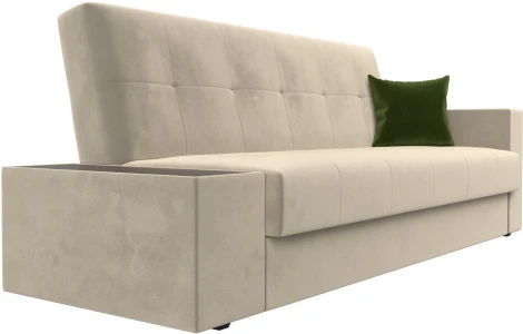 Диван-книжка Лига-020 стол слева (Бежевый,Зеленый/Микровельвет) Лига Диванов арт.118489L