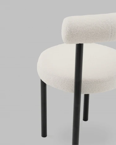 Стул обеденный Флорео букле молочный Stool Group арт.УТ000041338