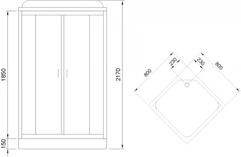 Душевая кабина Royal Bath HP RB80HP6-WC профиль белый