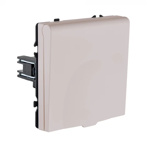 Розетка штепсельная SCHUKO 16A/250 В с крышкой, кашемир матовый Kollinger Eclipse EC-015CM