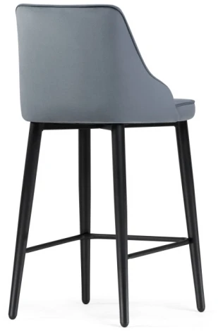 Полубарный стул Woodville Атани серо-синий / черный 528458