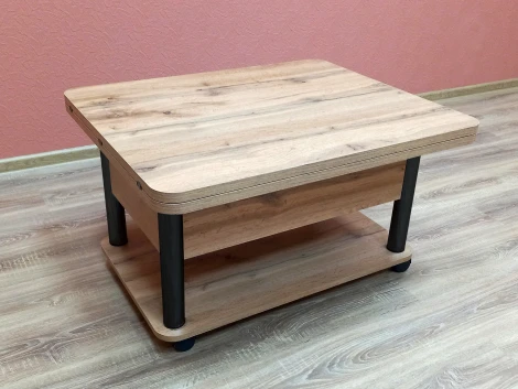 Стол-трансформер ГЗМИ Дебют 3, Дуб вотан/Ножки чёрные