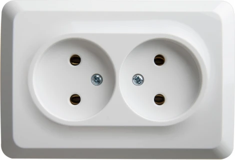 Розетка накладная двойная без заземления (белый) Systeme Electric Etude PA16-105B