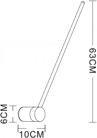 Бра линейное светодиодное Arte Lamp Polis A2027AP-1GO