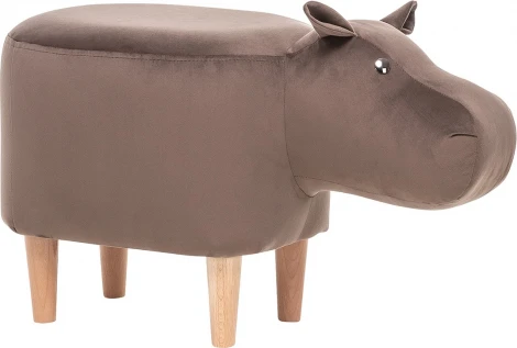 Пуф Leset Hippo COMBI (Фанера,Массив дерева,Велюр/Светло-коричневый) арт.2500000103476