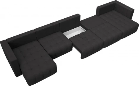 Диван П-образный Лига-052 НПБ МегаЛонг Лига Диванов (Замша) арт.128881