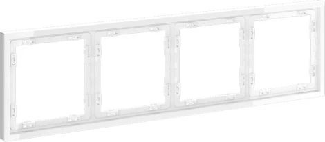 Рамка на 4 поста (белый глянцевый) Voltum S70 VLS100401