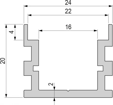 Профиль для светодиодной ленты U-high 970741 Deko-Light