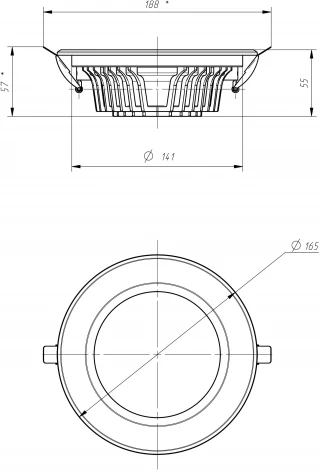 Встраиваемый точечный светильник светодиодный ЭРА SDL-10-90-30K-W20 (220V, круглые, IP40)