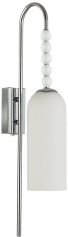 Бра с выключателем Lumion Tracy 8270/1W хром/белый, металл/стекло Е14 1*40W 220V