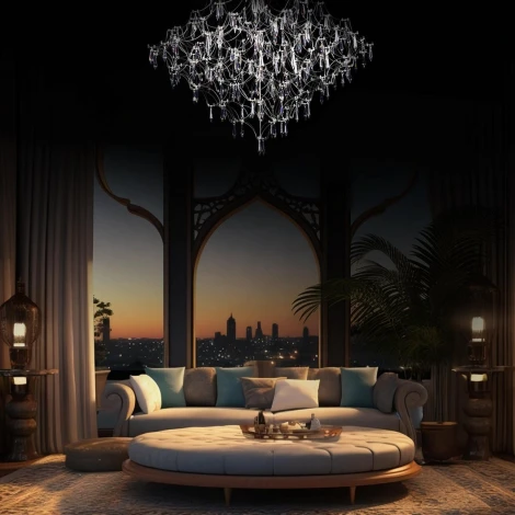 Подвесная люстра Loft It Mira 10259/800 Silver Asfour (LED, 220V, на тросе)