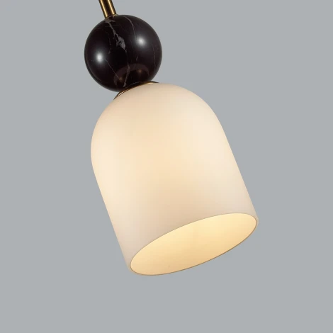 Подвесной светильник Odeon Light Lolla 4361/1B бронзовый/белый/камень/металл IP20 E14 40W 220V